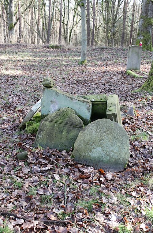 Grabstein Nummer 100 auf dem Friedhof Bledzew (Blesen)