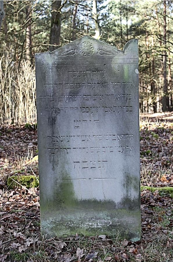 Grabstein Nummer 15 auf dem Friedhof Bledzew (Blesen)