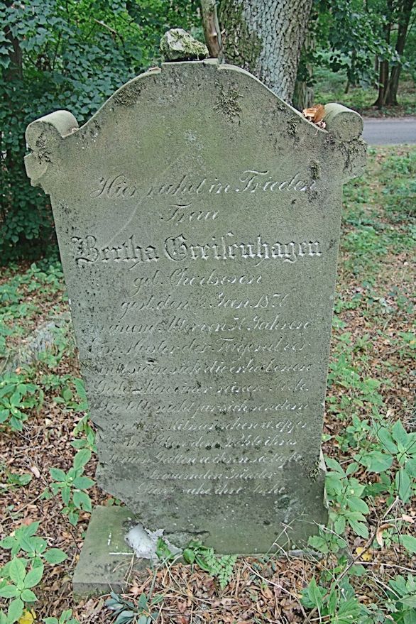 Grabstein Nummer 27 auf dem Friedhof Trzciel (Tirschtiegel)