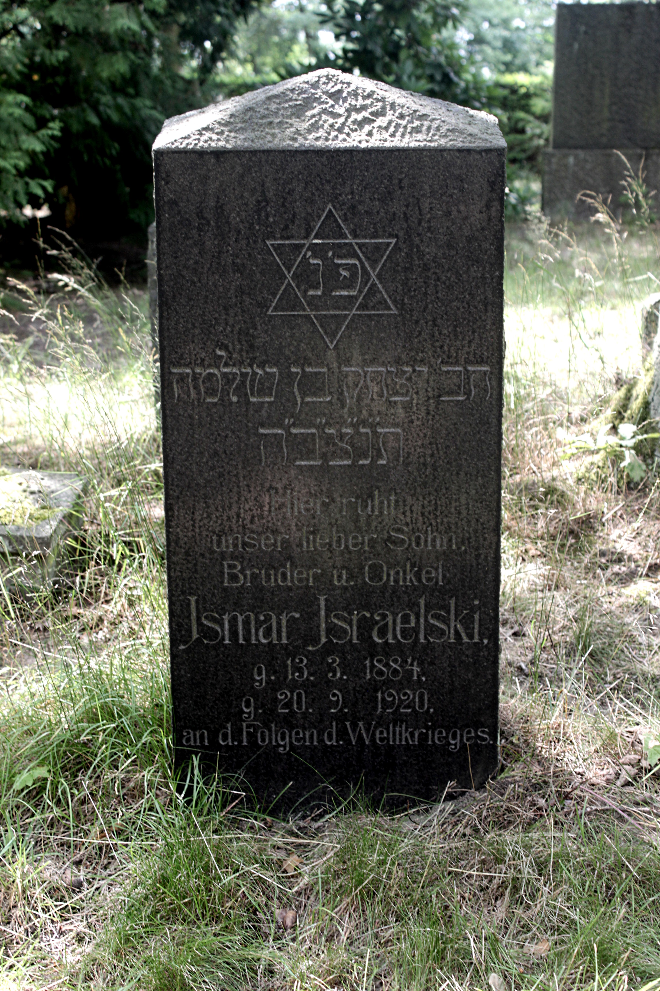 Grabstein Nummer 26 auf dem Friedhof Cottbus 1