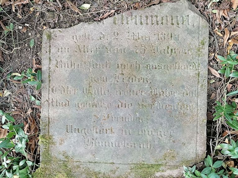Grabstein Nummer 13 auf dem Friedhof Sulęcin (Zielenzig)