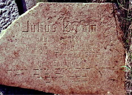 Grabstein Nummer 2015 auf dem Friedhof Frankfurt/Oder