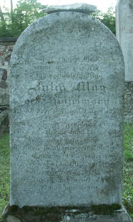 Grabstein Nummer 18 auf dem Friedhof Wriezen