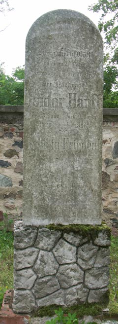 Grabstein Nummer 6 auf dem Friedhof Wriezen