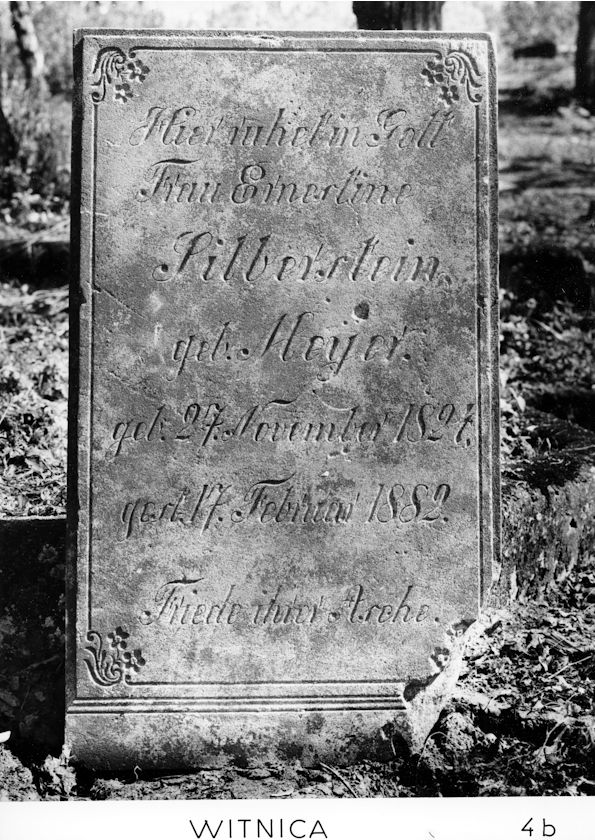 Grabstein Nummer 2 auf dem Friedhof Witnica (Vietz)