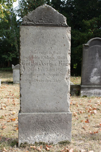 Grabstein Nummer 31 auf dem Friedhof Beelitz