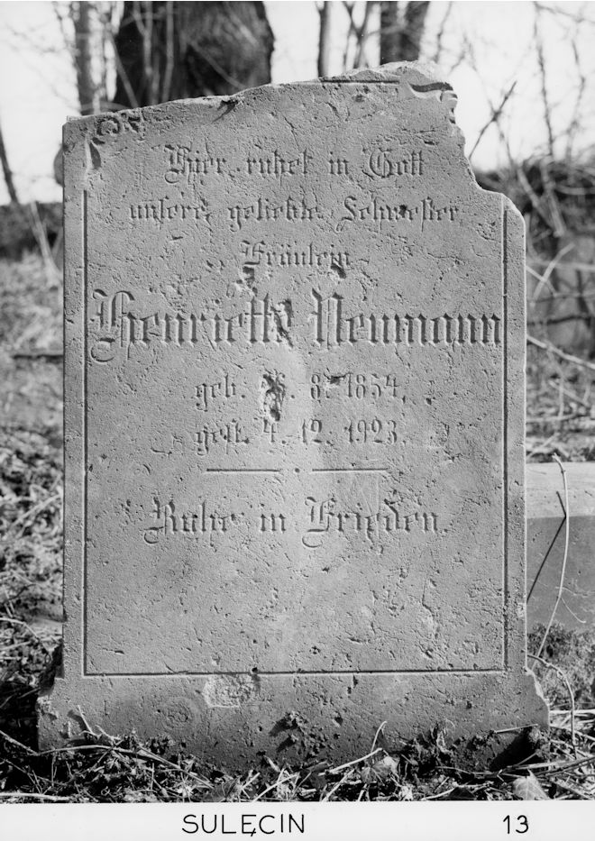Grabstein Nummer 18 auf dem Friedhof Sulęcin (Zielenzig)