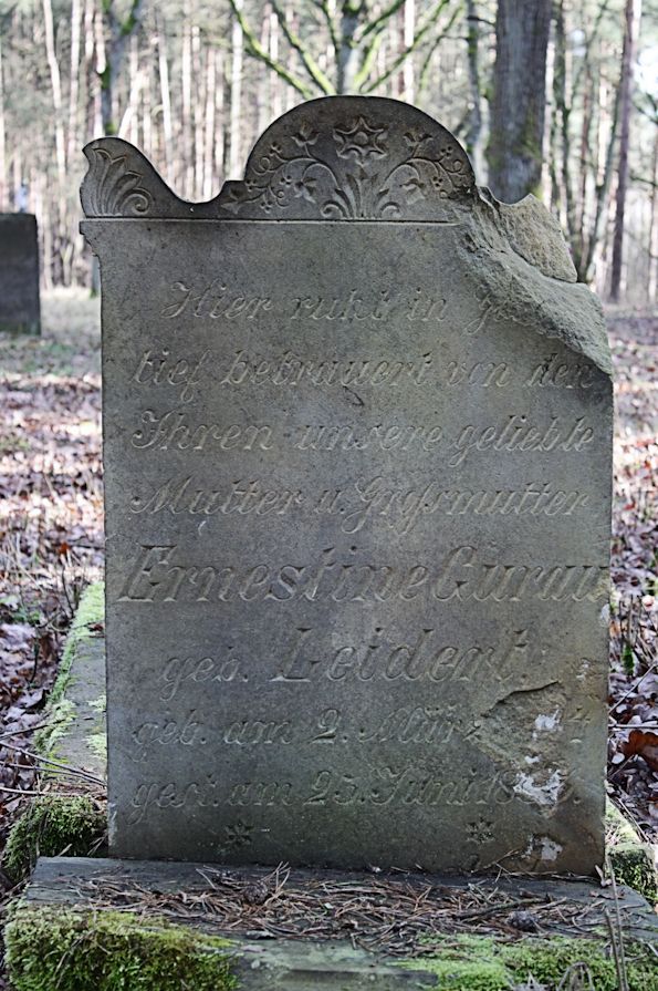 Grabstein Nummer 36 auf dem Friedhof Bledzew (Blesen)
