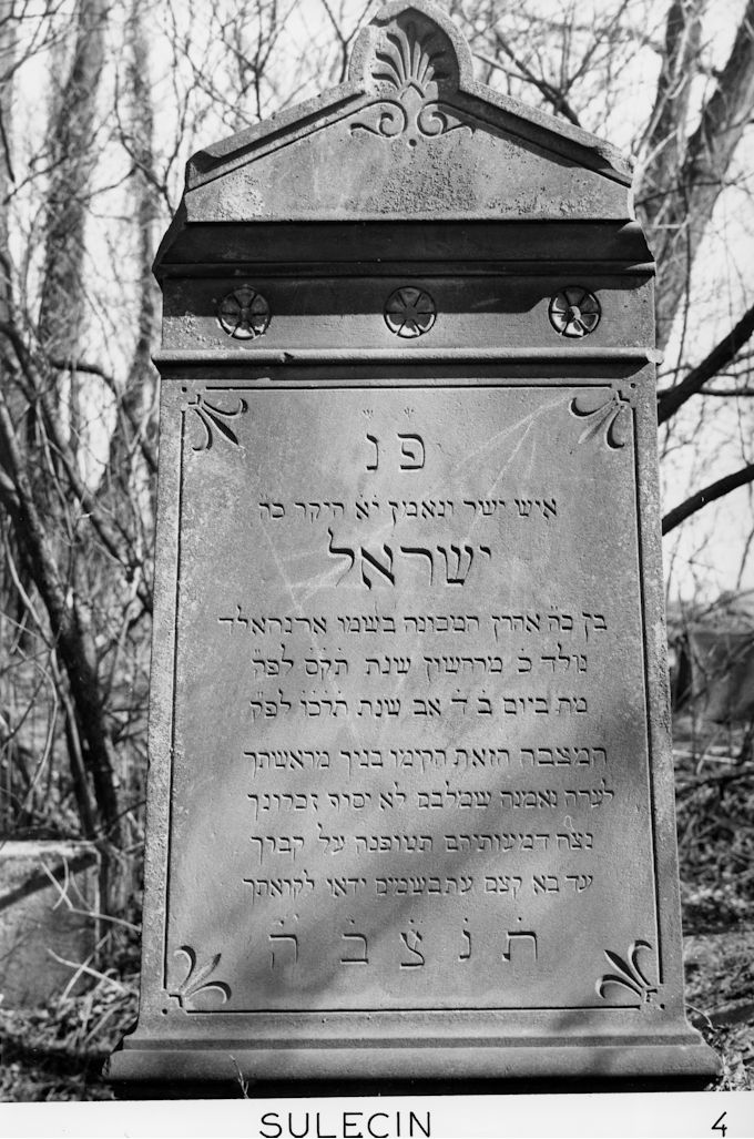 Grabstein Nummer 1 auf dem Friedhof Sulęcin (Zielenzig)