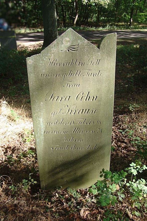Grabstein Nummer 23 auf dem Friedhof Trzciel (Tirschtiegel)