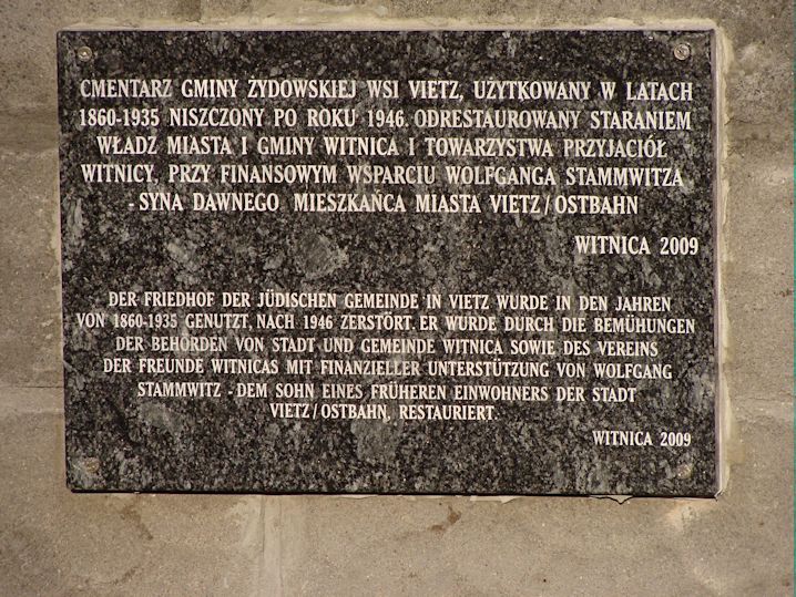 Grabstein Nummer 36 auf dem Friedhof Witnica (Vietz)