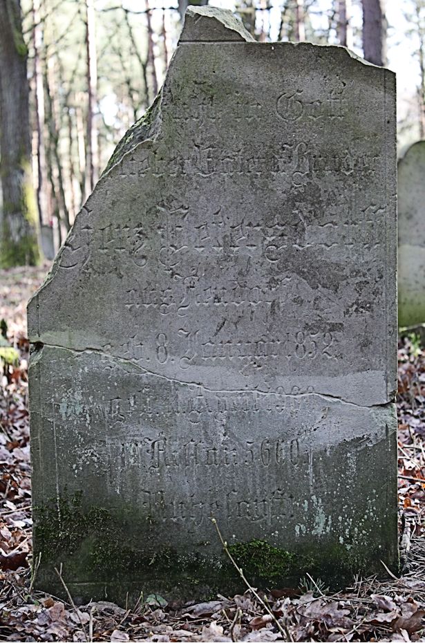 Grabstein Nummer 17 auf dem Friedhof Bledzew (Blesen)