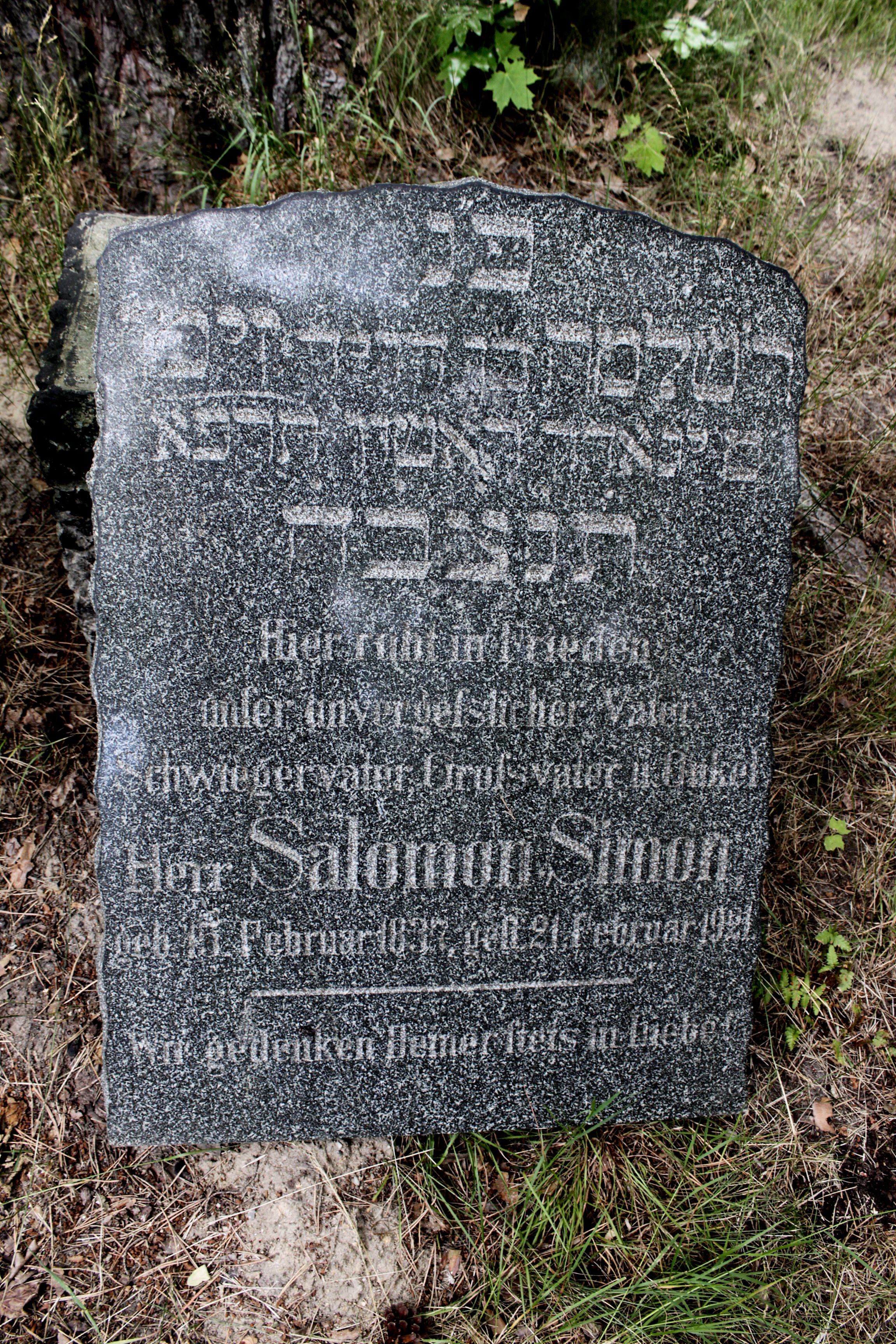 Grabstein Nummer 36 auf dem Friedhof Cottbus 1