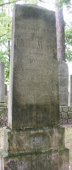 Grabstein Nummer 114 auf dem Friedhof Wriezen