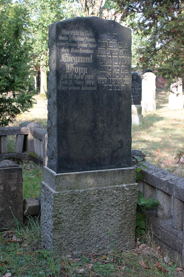 Grabstein Nummer 45 auf dem Friedhof Guben