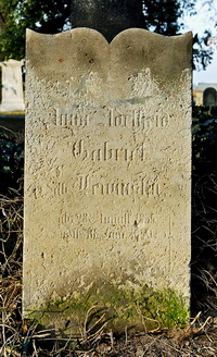 Grabstein Nummer 47 auf dem Friedhof Schwedt