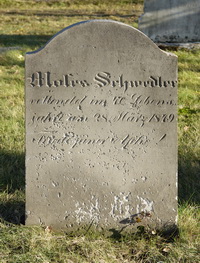 Grabstein Nummer 16 auf dem Friedhof Schwedt