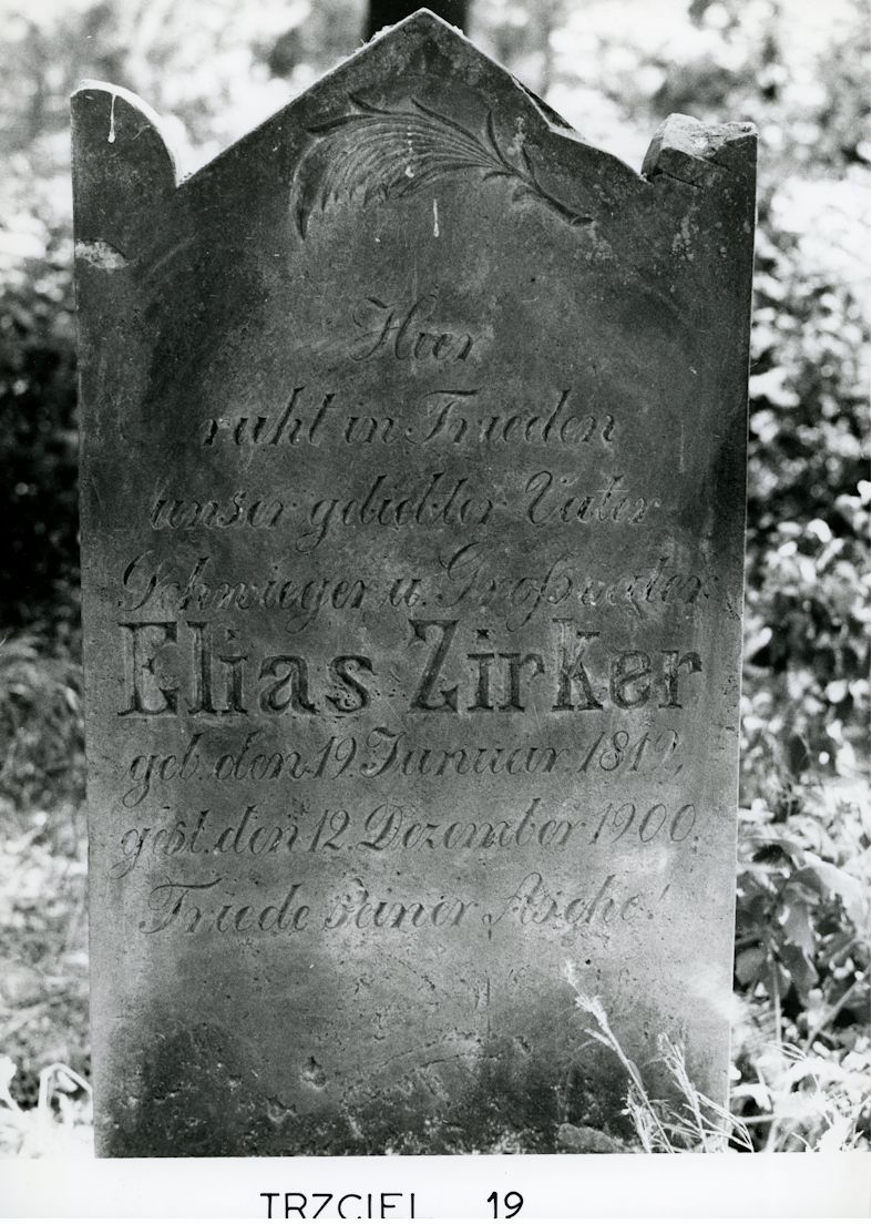 Grabstein Nummer 95 auf dem Friedhof Trzciel (Tirschtiegel)