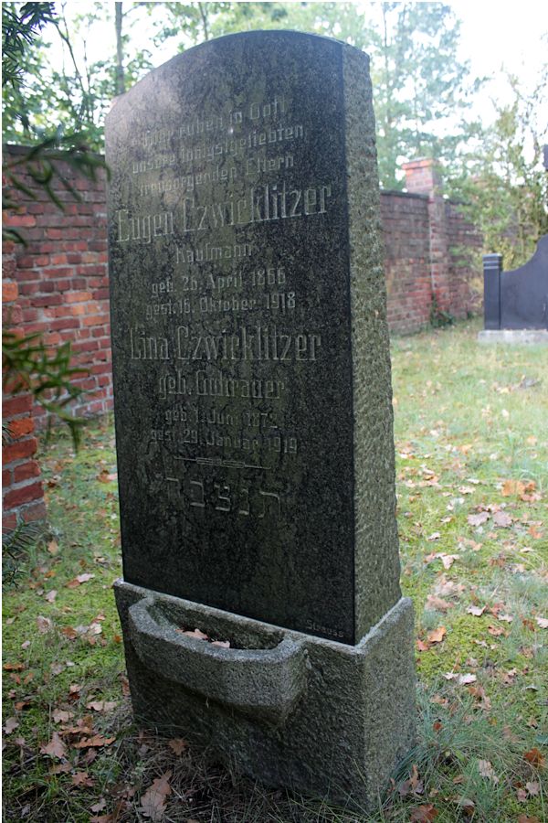 Grabstein Nummer 47 auf dem Friedhof Guben