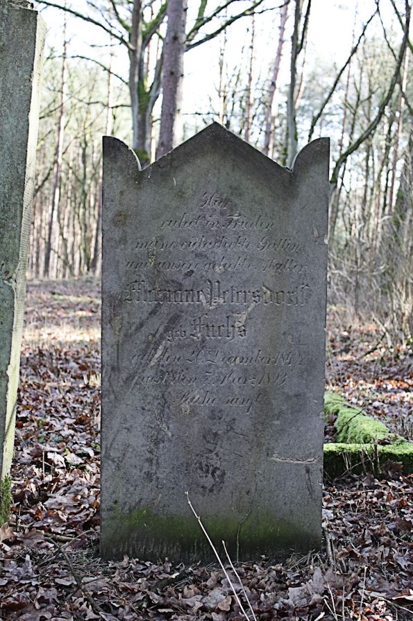 Grabstein Nummer 40 auf dem Friedhof Bledzew (Blesen)