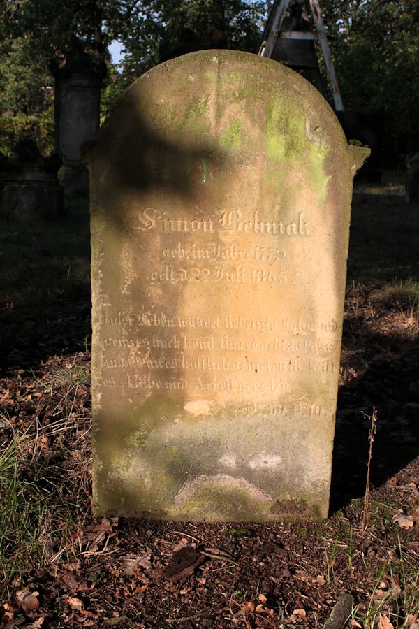 Grabstein Nummer 7 auf dem Friedhof Guben