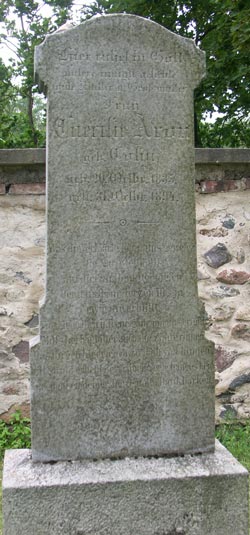 Grabstein Nummer 9 auf dem Friedhof Wriezen