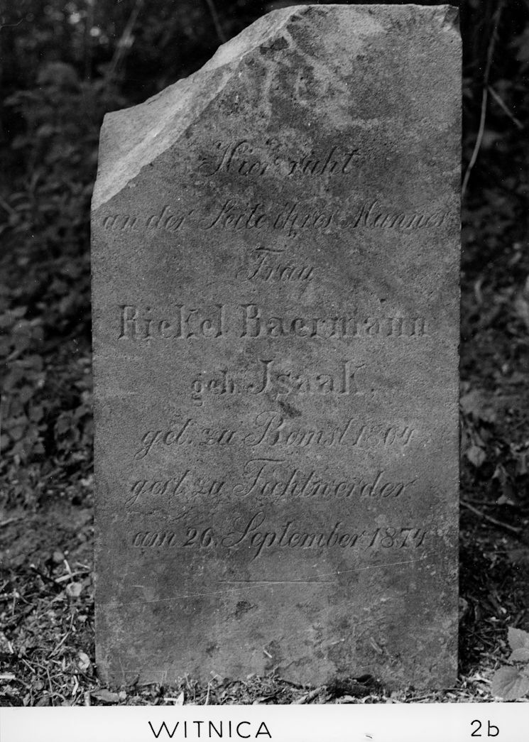 Grabstein Nummer 21 auf dem Friedhof Witnica (Vietz)