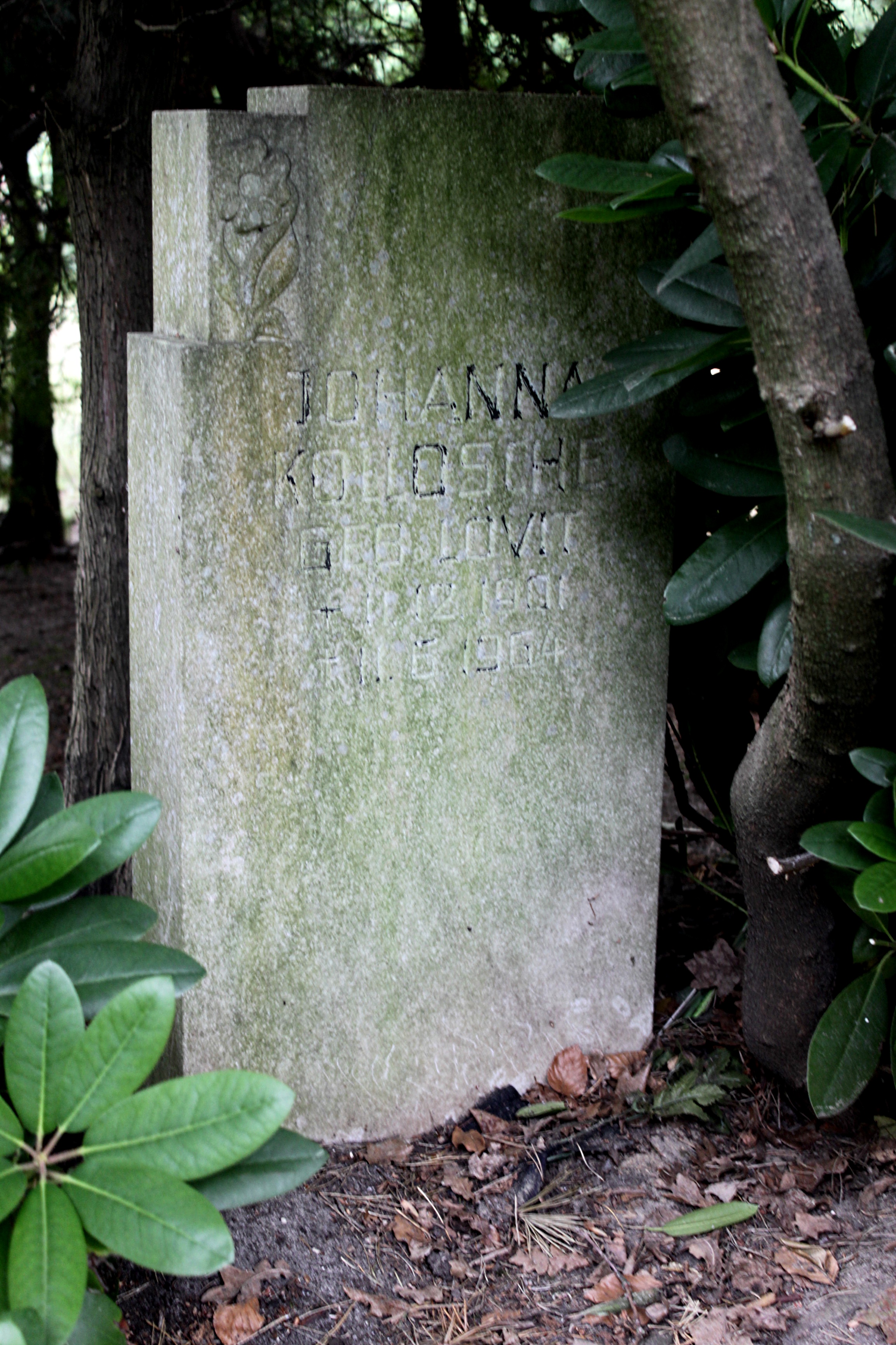 Grabstein Nummer 10 auf dem Friedhof Cottbus 1
