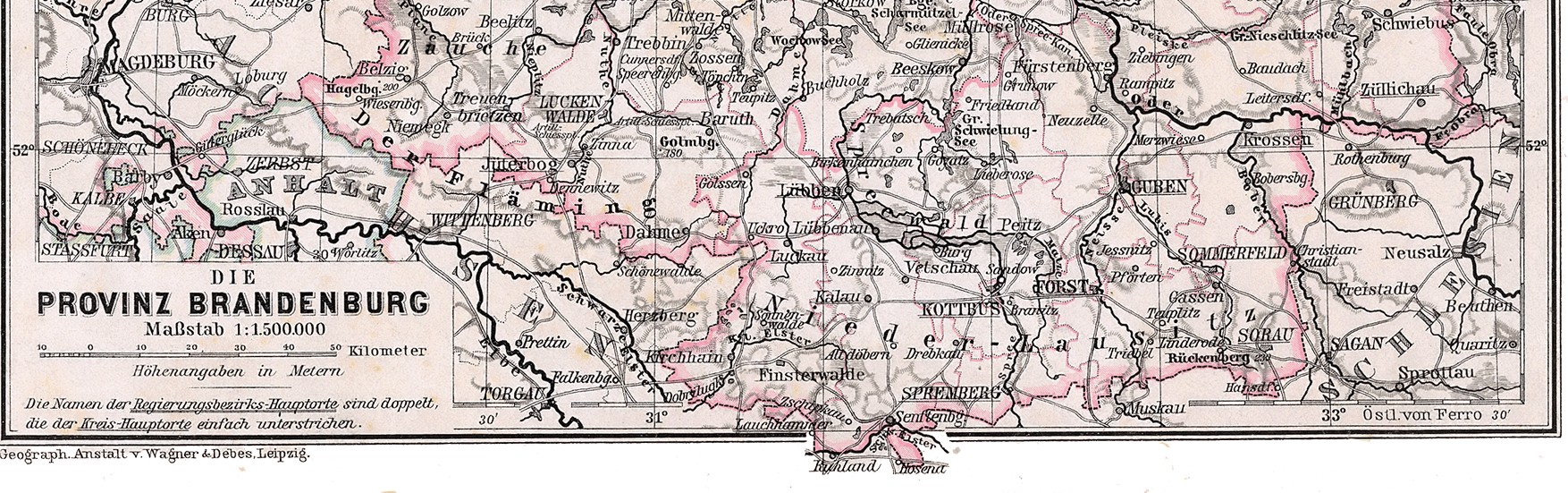 Ausschnitt Provinz Brandenburg 1905