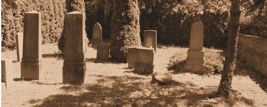 Blick auf den Jüdischen Friedhof in Trebbin