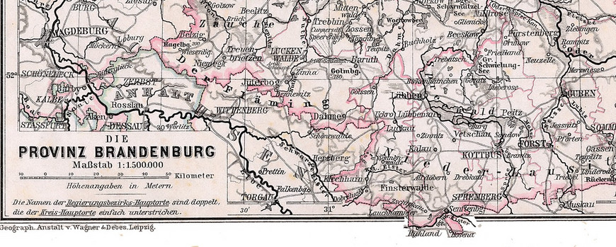 Ausschnitt Provinz Brandenburg 1905