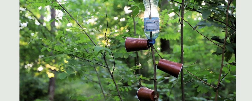 Selbstgebauter Wegweiser zum Jüdischen Friedhof Lipiany