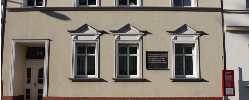 Erinnerung an den Standort der Synagoge in Fürstenwalde/Spree