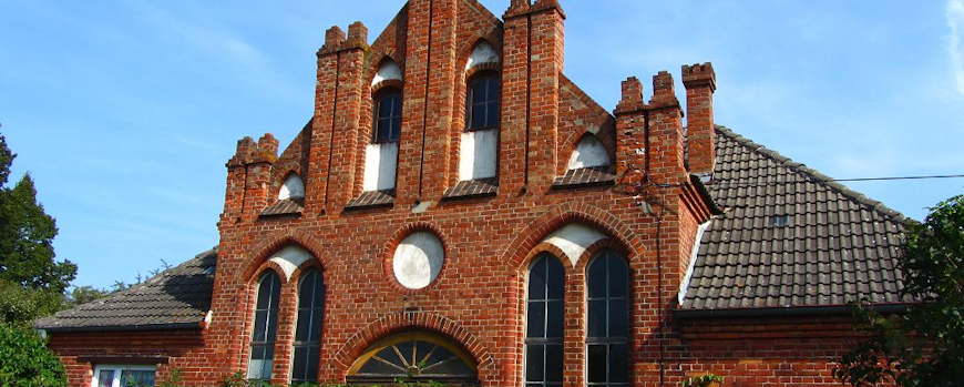 Trauerhalle auf dem Jüdischen Friedhof in Prenzlau