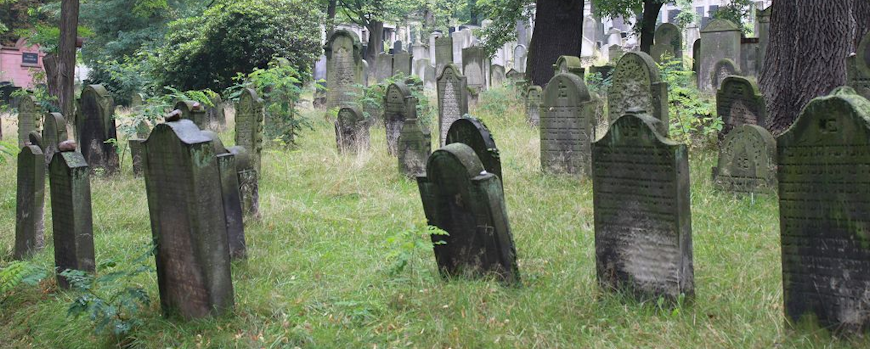 Ältestes Begräbnisfeld auf dem Jüdischen Friedhof in Potsdam
